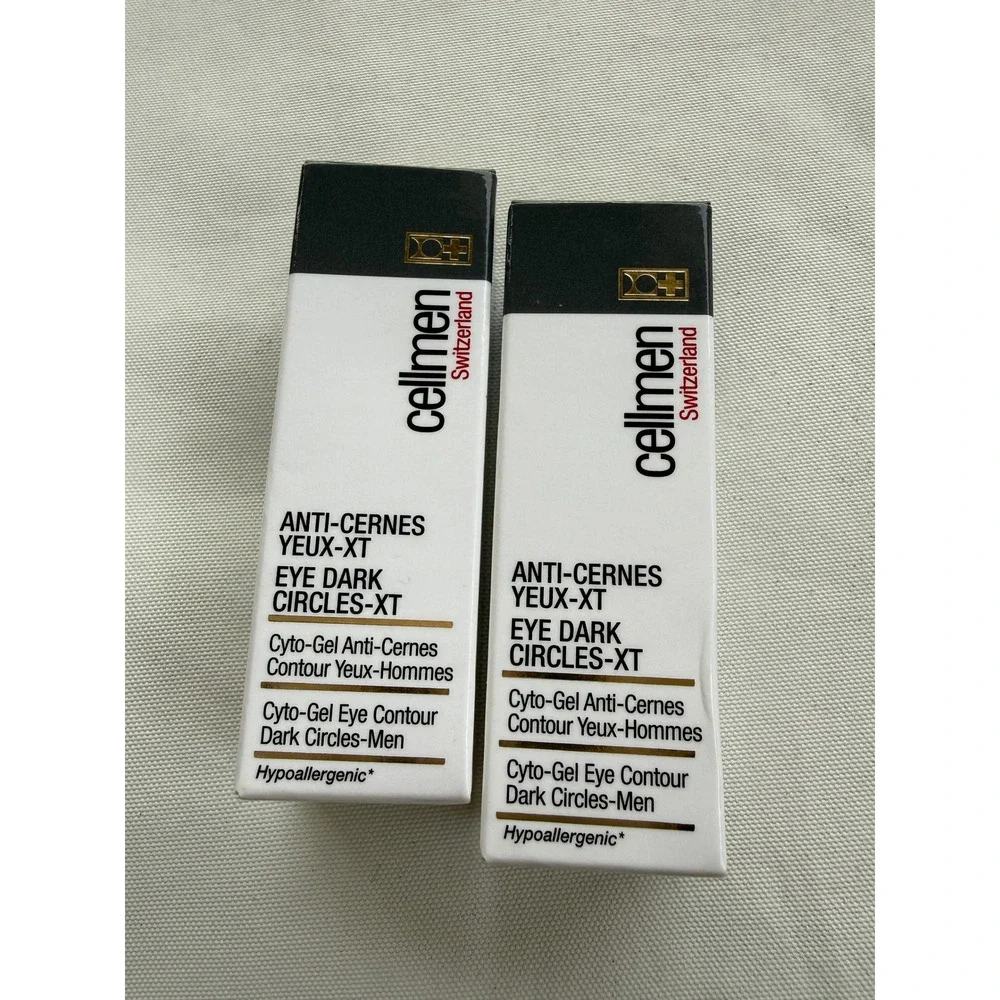 Lot of 2 Cellmen Switzerland Eye Dark Circles-XT Cyto-Gel Men 0.10oz 3ml Travel